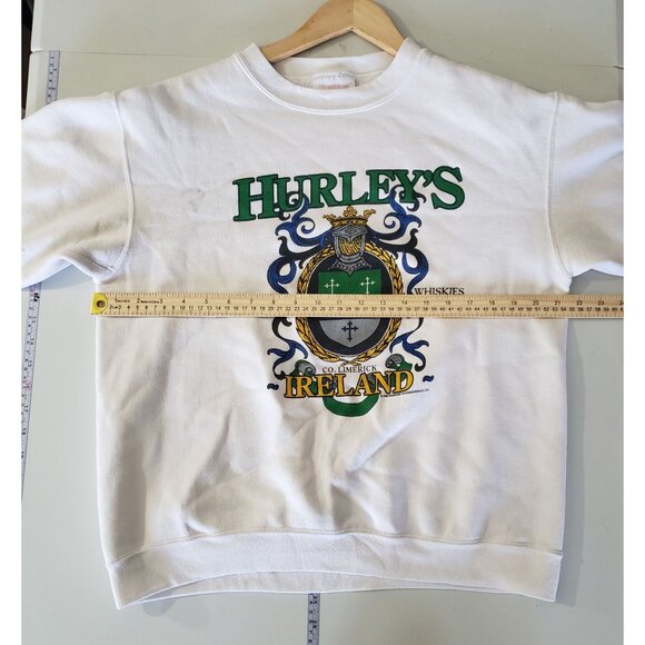 Vintage 1989 Hurleys Ireland Sweatshirt Fine Ales & Whiskies Graphic Unisex L - Picture 6 of 8